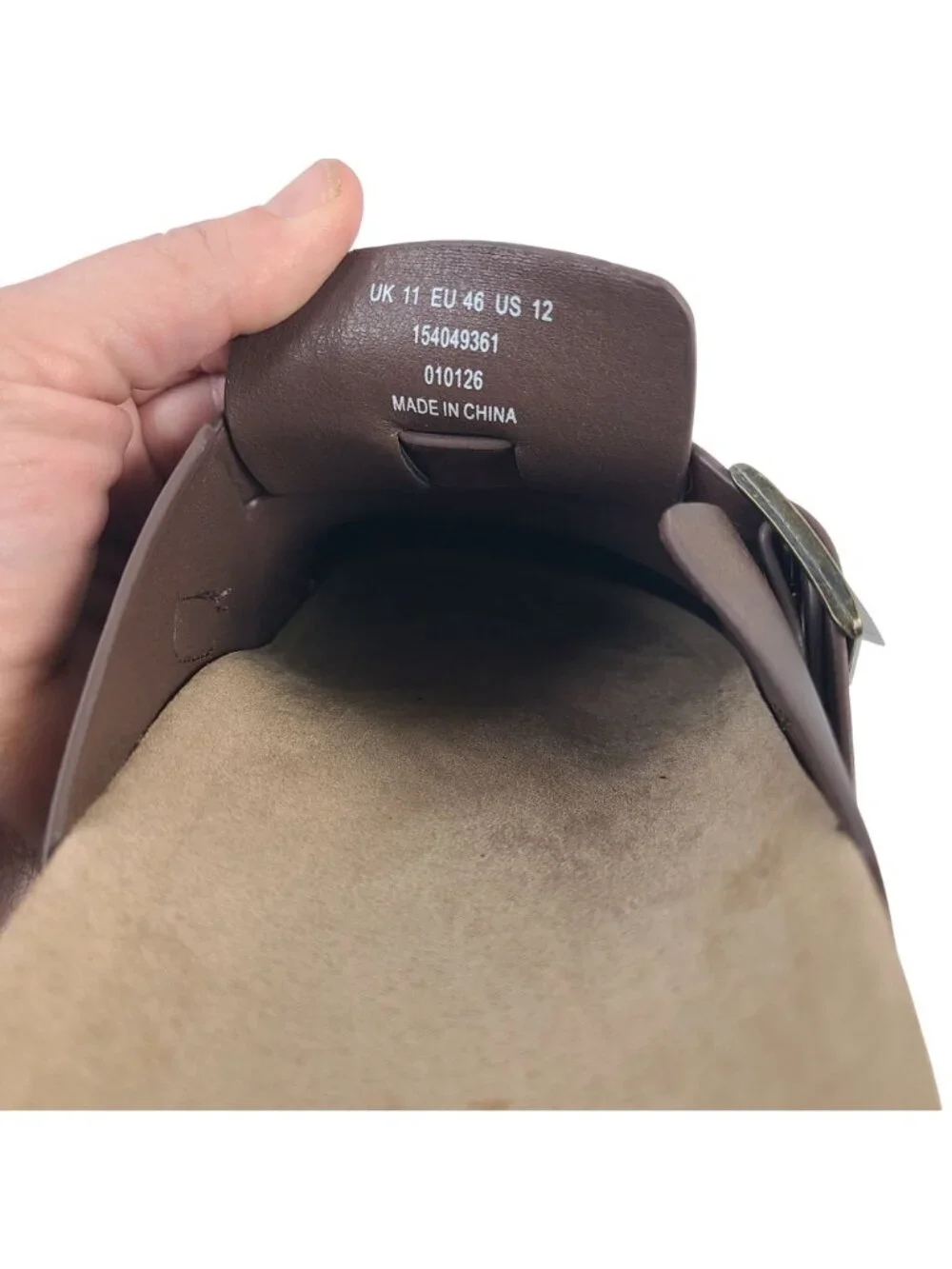 NEW ASOS Design Men's Mule Sandals With Cork Sole In Oily Brown Sz 12
